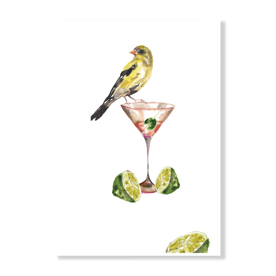 Cocktail hour for a Bird | Poster Print